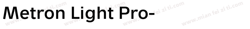 Metron Light Pro字体转换